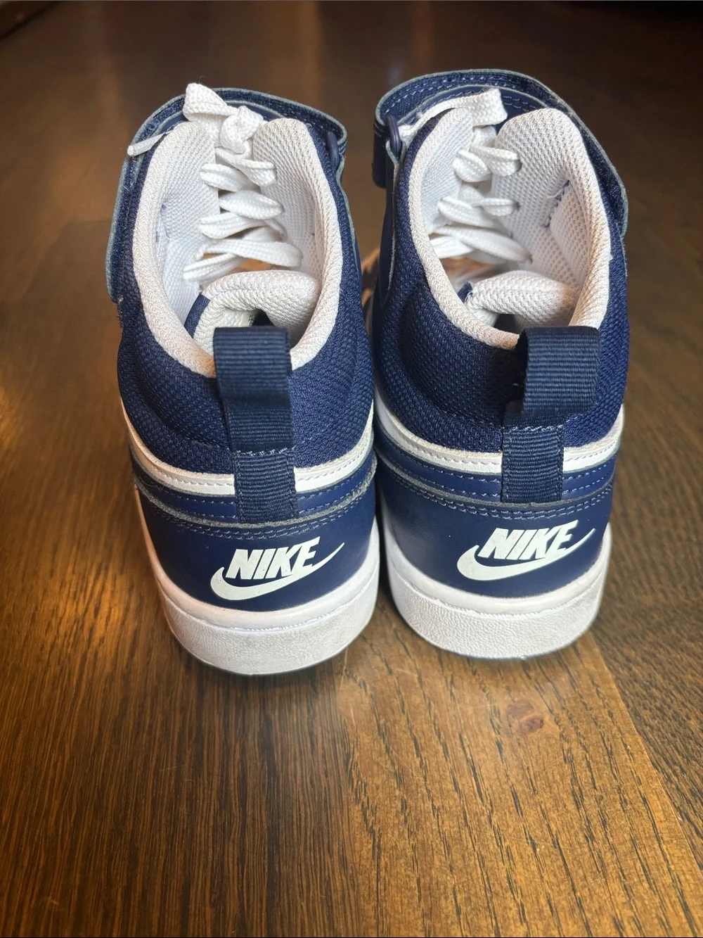 Nike Kids Mid-Top Sneakers in Navy and White